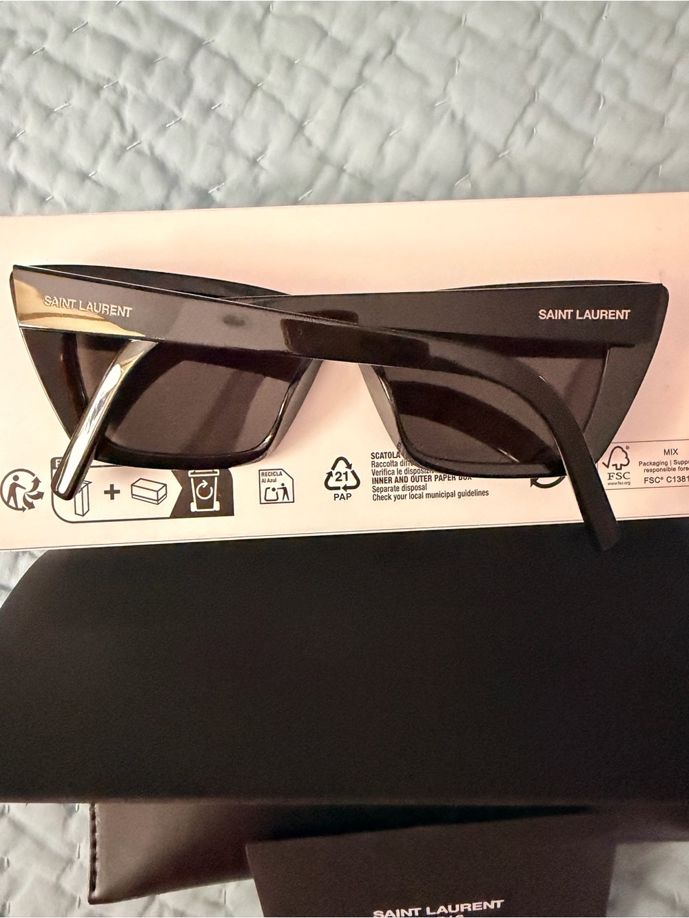 Saint Laurent Sunglasses with Leather Case - Picture 2 of 10